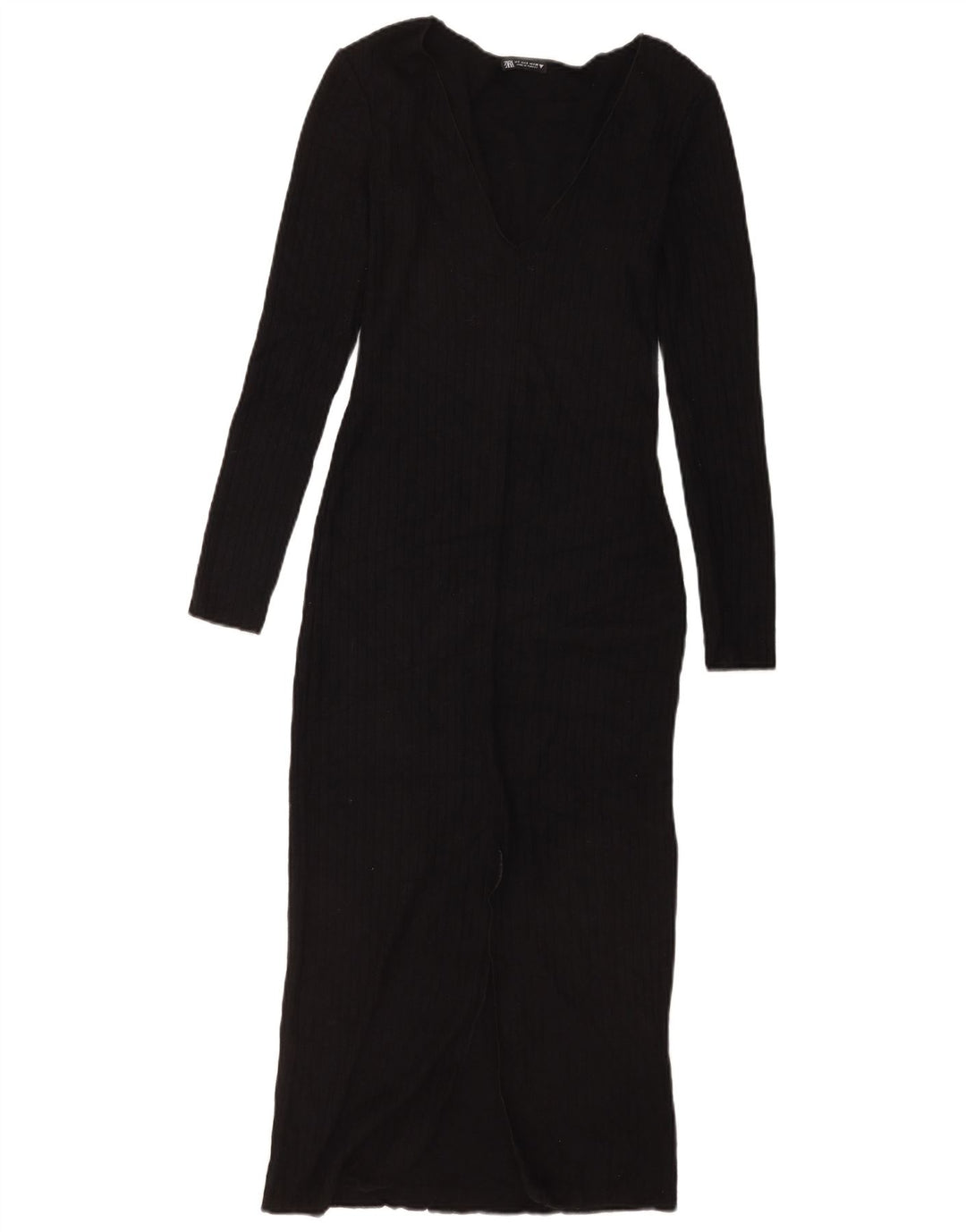Zara Damen Pulloverkleid UK 8 Small Schwarz Viskose