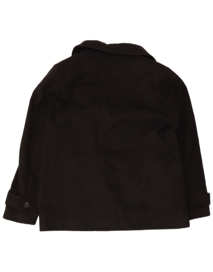 Marks & Spencer Damen Pea Coat UK 14 Large Schwarz