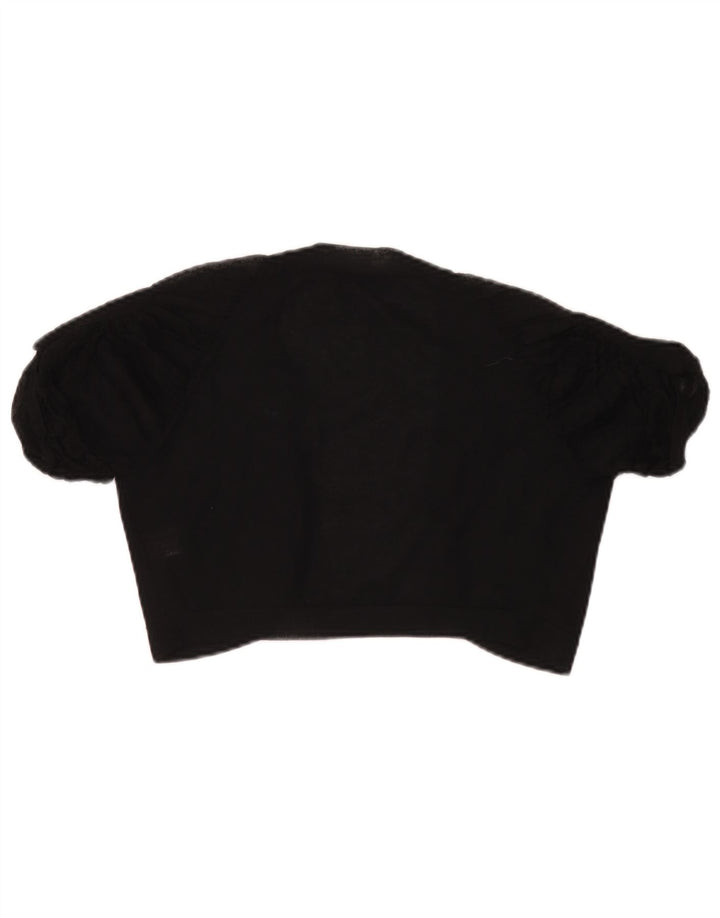 Durchsichtiges Bolero-Top für Damen von Coast, UK 10, Größe S, schwarze Viskose
