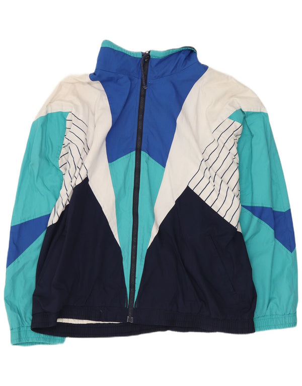 Vintage Herren-Trainingsanzug mit lockerer Passform, große Jacke, mehrfarbig, Farbblock