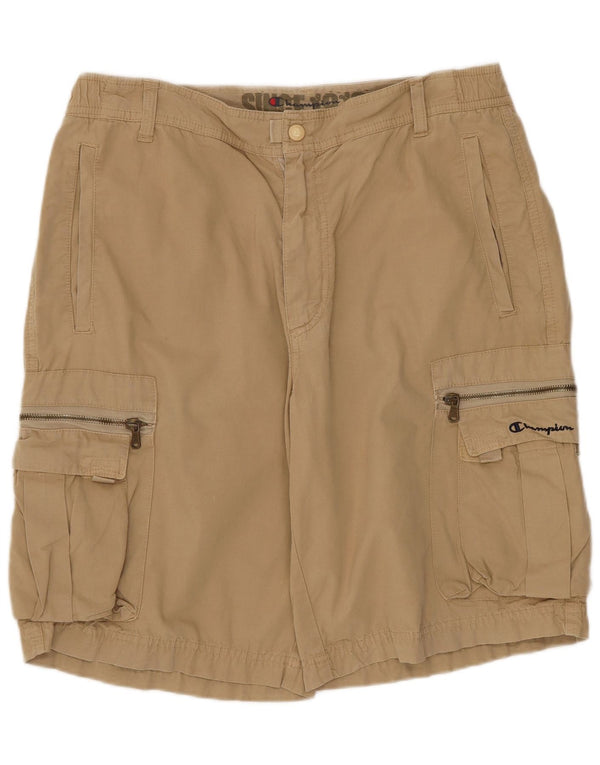 Champion Mens Cargo Shorts Medium W30  Beige Cotton