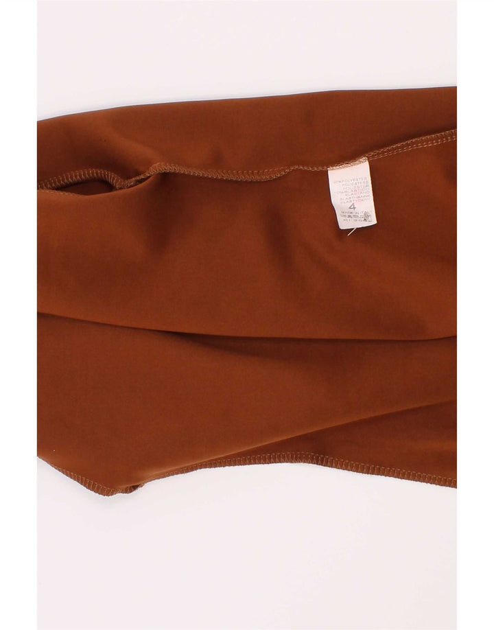 Vintage-Etuikleid für Mädchen, 3–4 Jahre, braunes Polyester