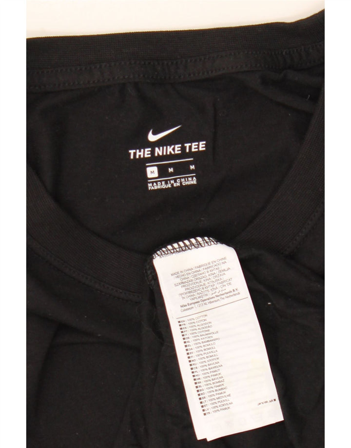Nike Herren-T-Shirt mit Grafik, mittelgroß, schwarze Baumwolle