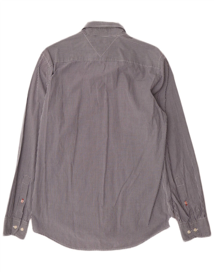 Tommy Hilfiger Herren-Hemd mit normaler Passform, mittelschwarz, kariert