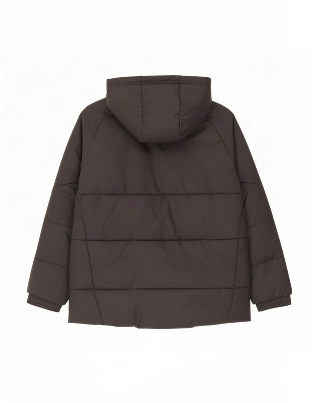 Adidas Jungen gepolsterte Jacke mit grafischer Kapuze, 9–10 Jahre, schwarzes Polyester