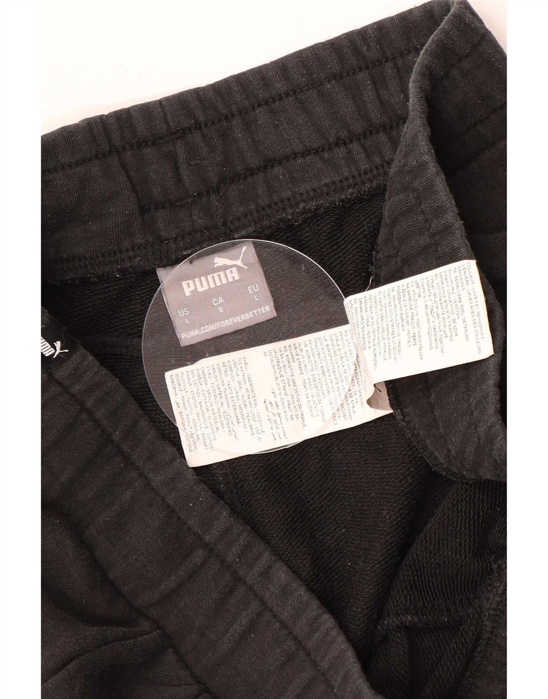 Puma Herren-Sportshorts, groß, schwarze Baumwolle