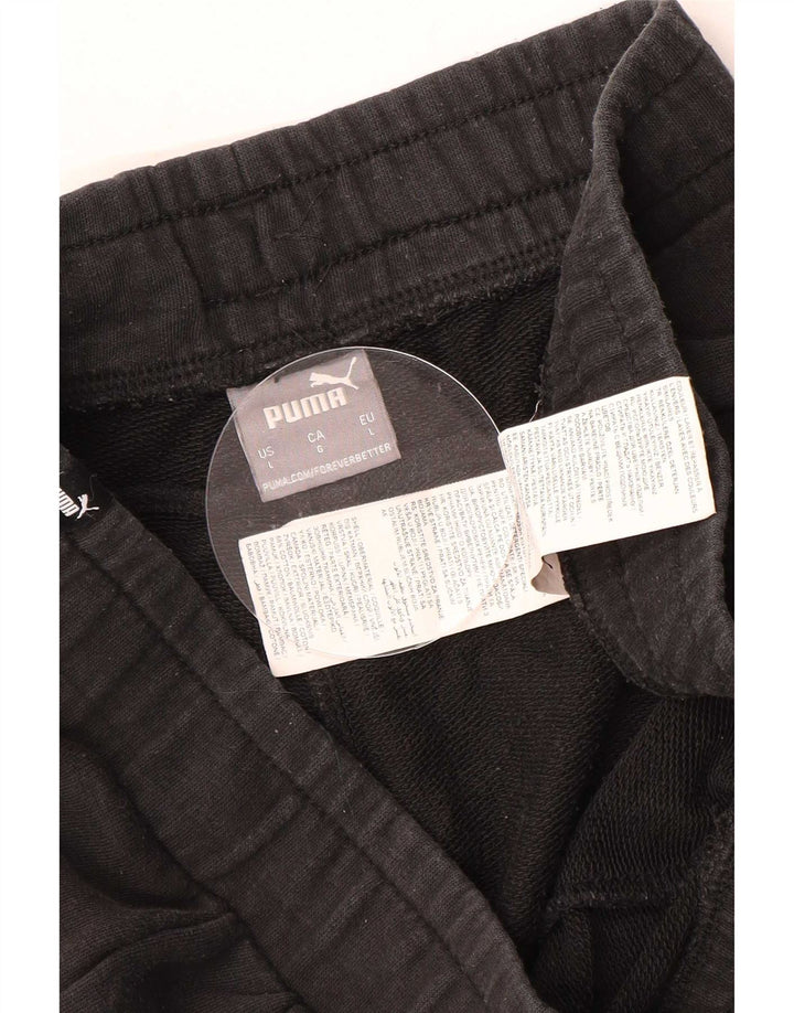 Puma Herren-Sportshorts, groß, schwarze Baumwolle
