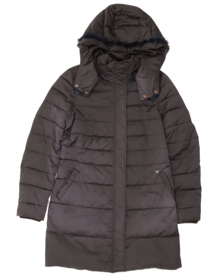 Nero Giardini Wattierte Damenjacke mit Kapuze IT 42 Mittelschwarzes Polyester