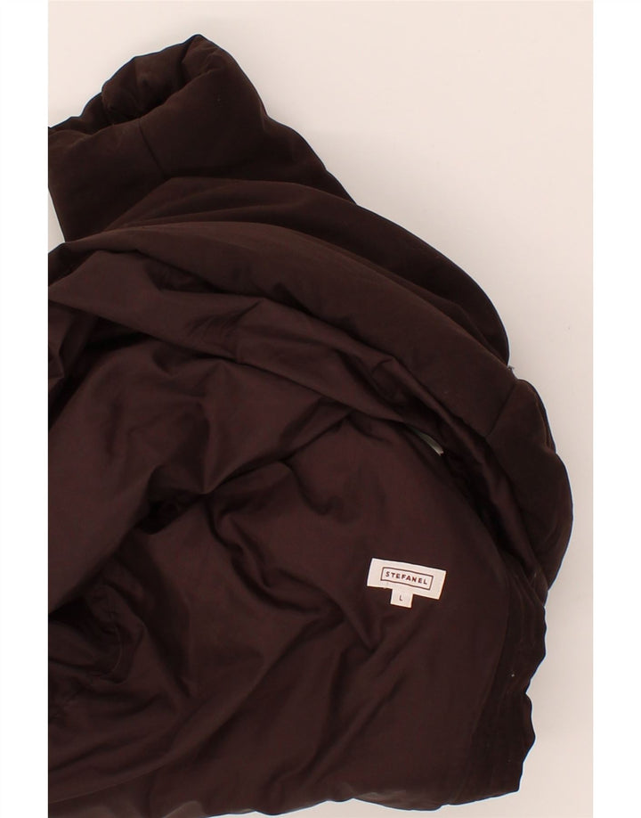 STEFANEL Womens Padded Jacket UK 16 Large Brown Polyester Vintage Stefanel and Second-Hand Stefanel from Messina Hembry 
