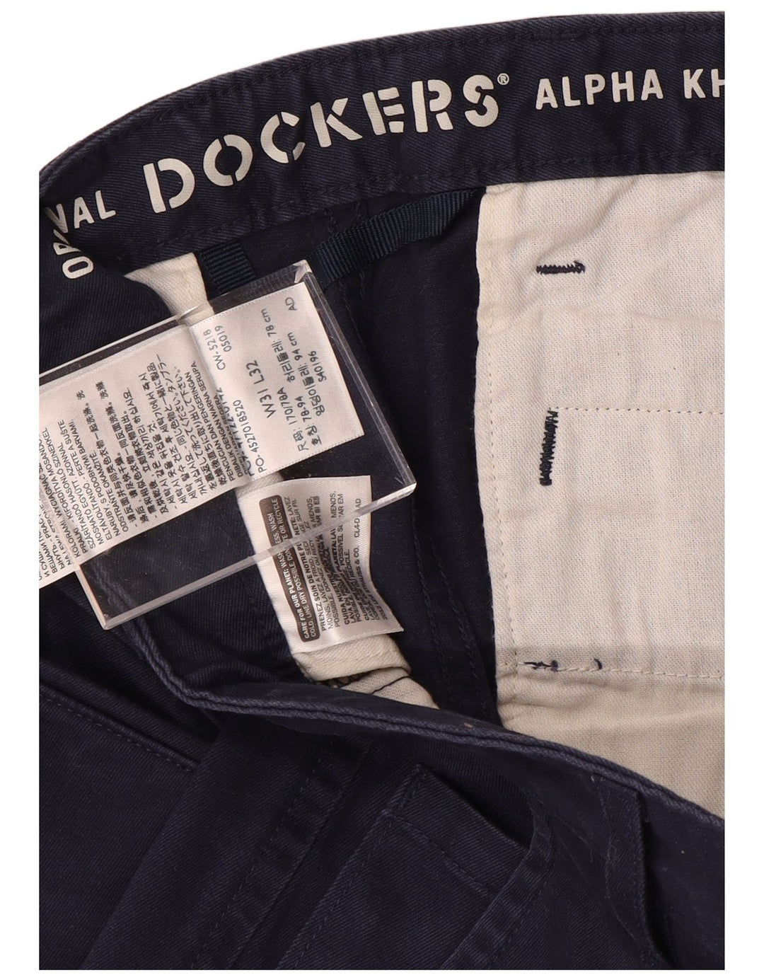 Dockers Slim Chino-Hose für Herren, W31 L32, marineblaue Baumwolle