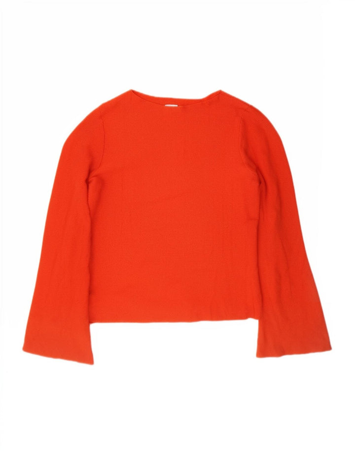 Oasis Damen Top Langarm UK 6 XS Orange Viskose