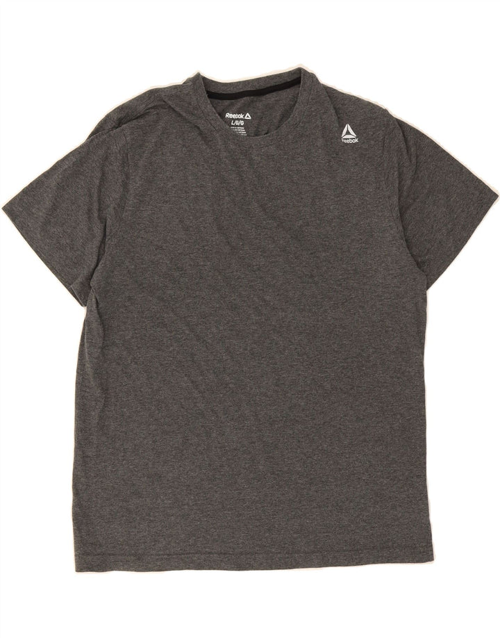 REEBOK Mens T-Shirt Top Large Grey Cotton Vintage Reebok and Second-Hand Reebok from Messina Hembry 