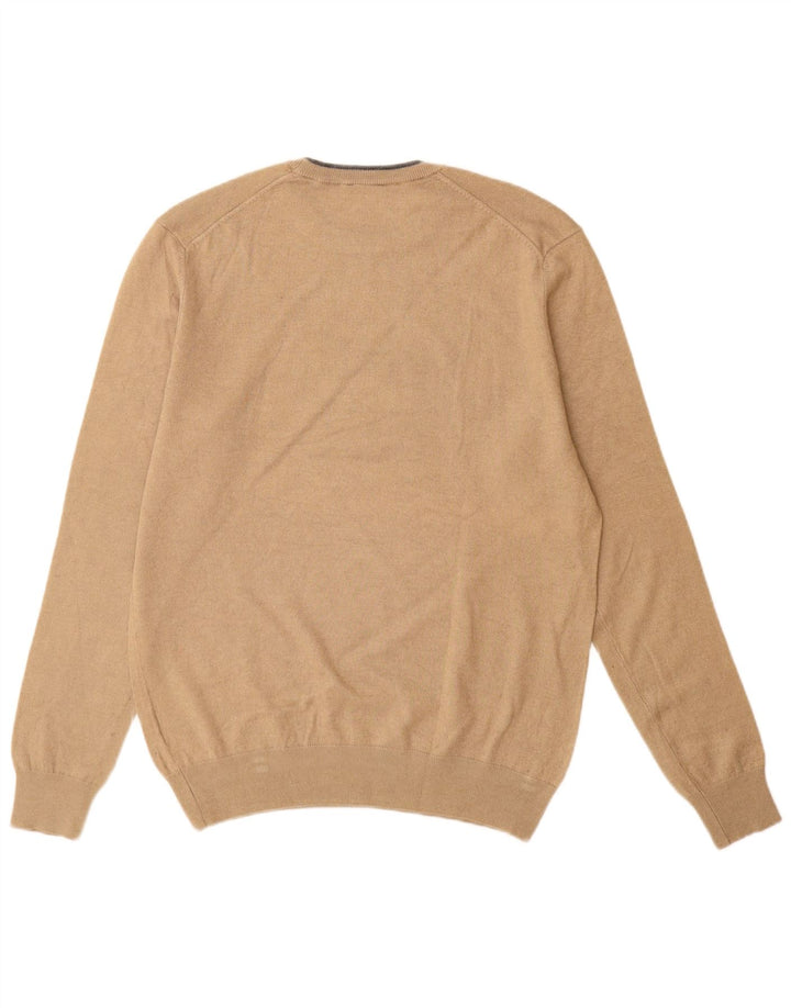 U.S. Polo Assn. Herren-Pullover mit Rundhalsausschnitt, Mittelbeige