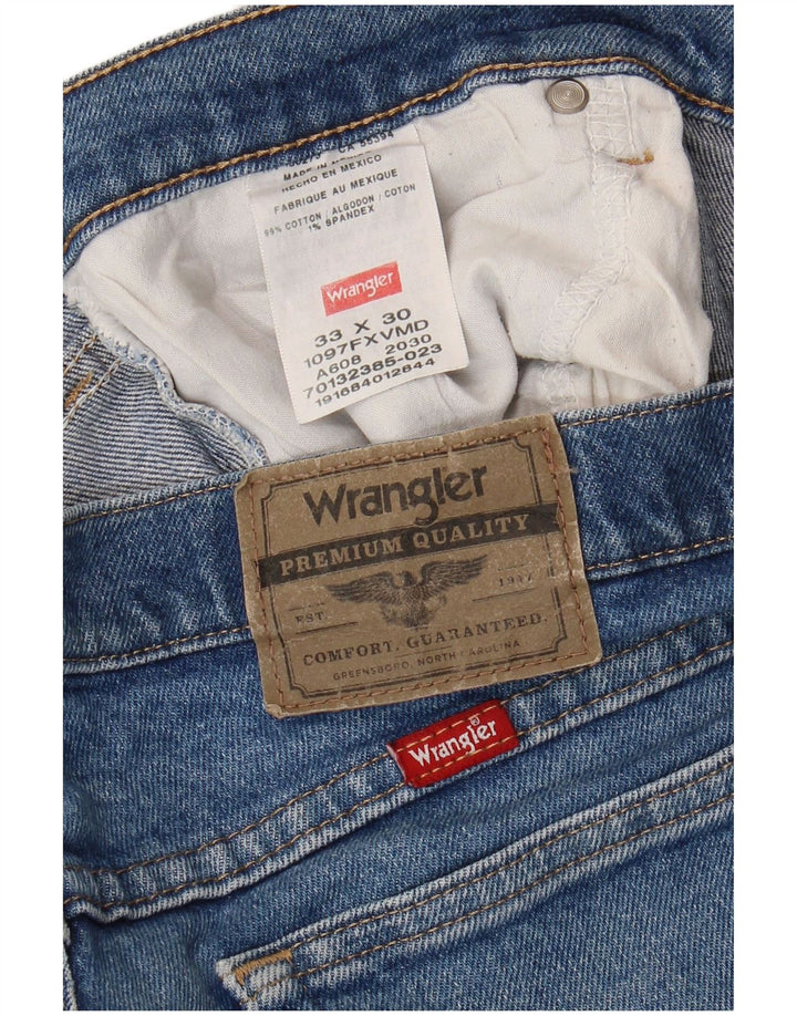 Wrangler Herren Straight Jeans W33 L30 Blaue Baumwolle