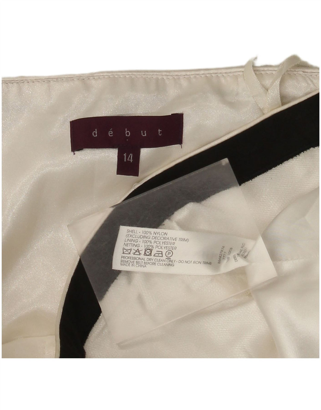 Trägerloses Kleid für Damen von Debut, Größe 44, Mittelweiß, Nylon mit Blumenmuster