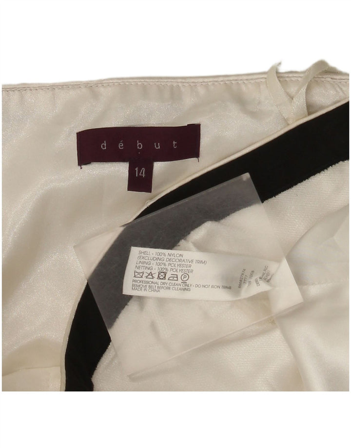 Trägerloses Kleid für Damen von Debut, Größe 44, Mittelweiß, Nylon mit Blumenmuster