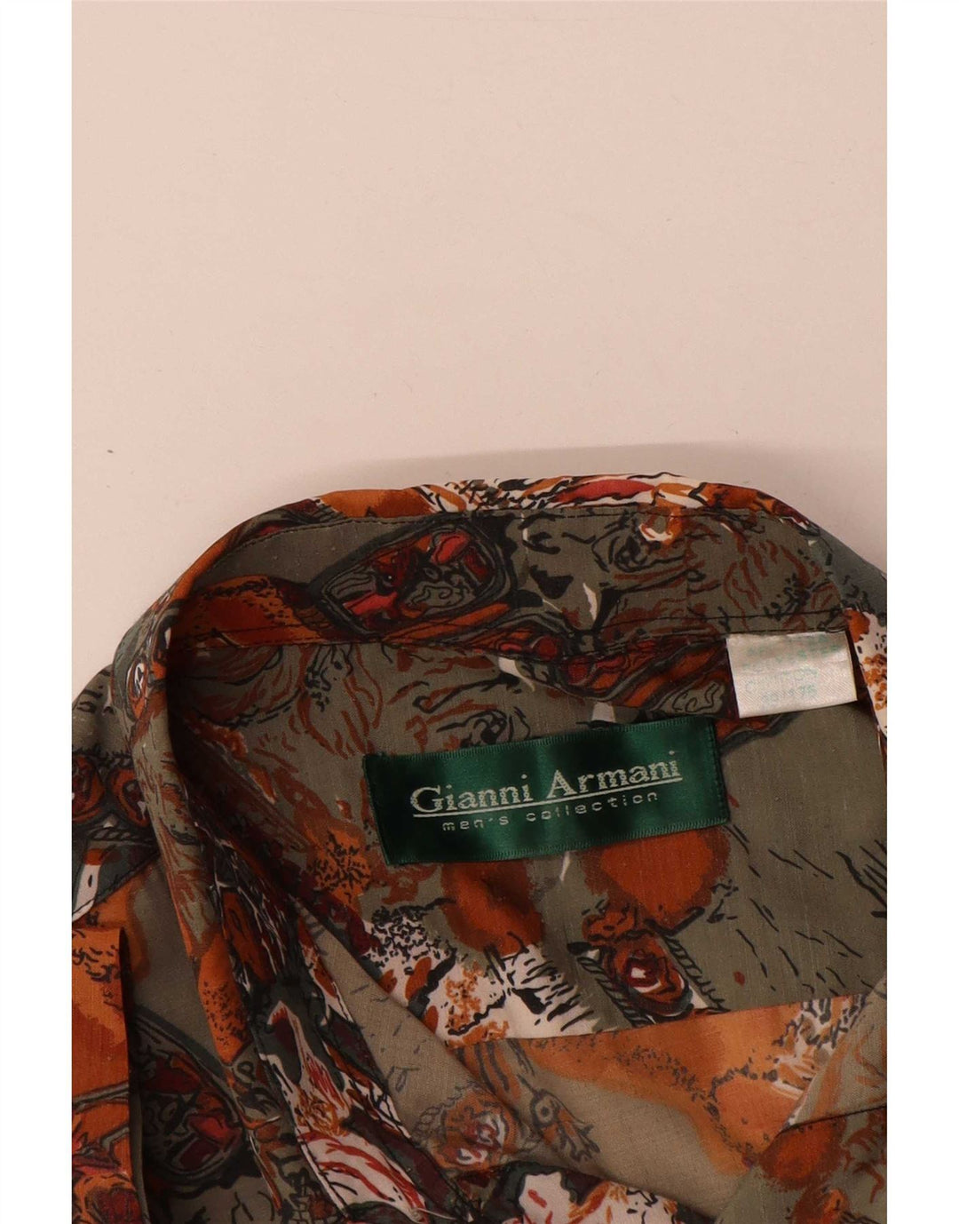 Vintage Herren Hemd mit abstraktem Muster, Größe 39, mittelmehrfarbig