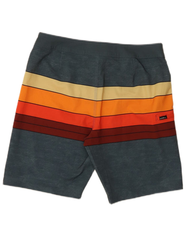 O'Neill Herren-Badeshorts, mittelgroß, mehrfarbig, gestreift, Polyester