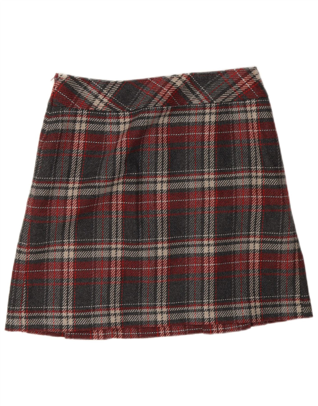 S.Oliver Damen Minirock EU 36 Small W30 Grau kariertes Acryl