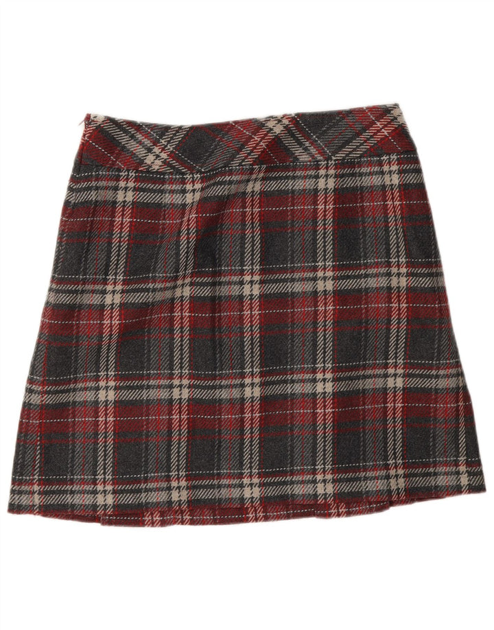 S.Oliver Damen Minirock EU 36 Small W30 Grau kariertes Acryl