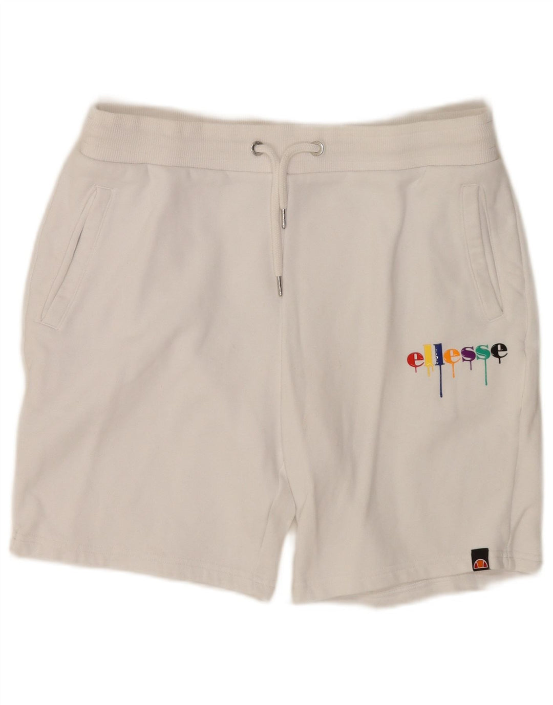 Ellesse Herren-Sportshorts, mittelweiße Baumwolle