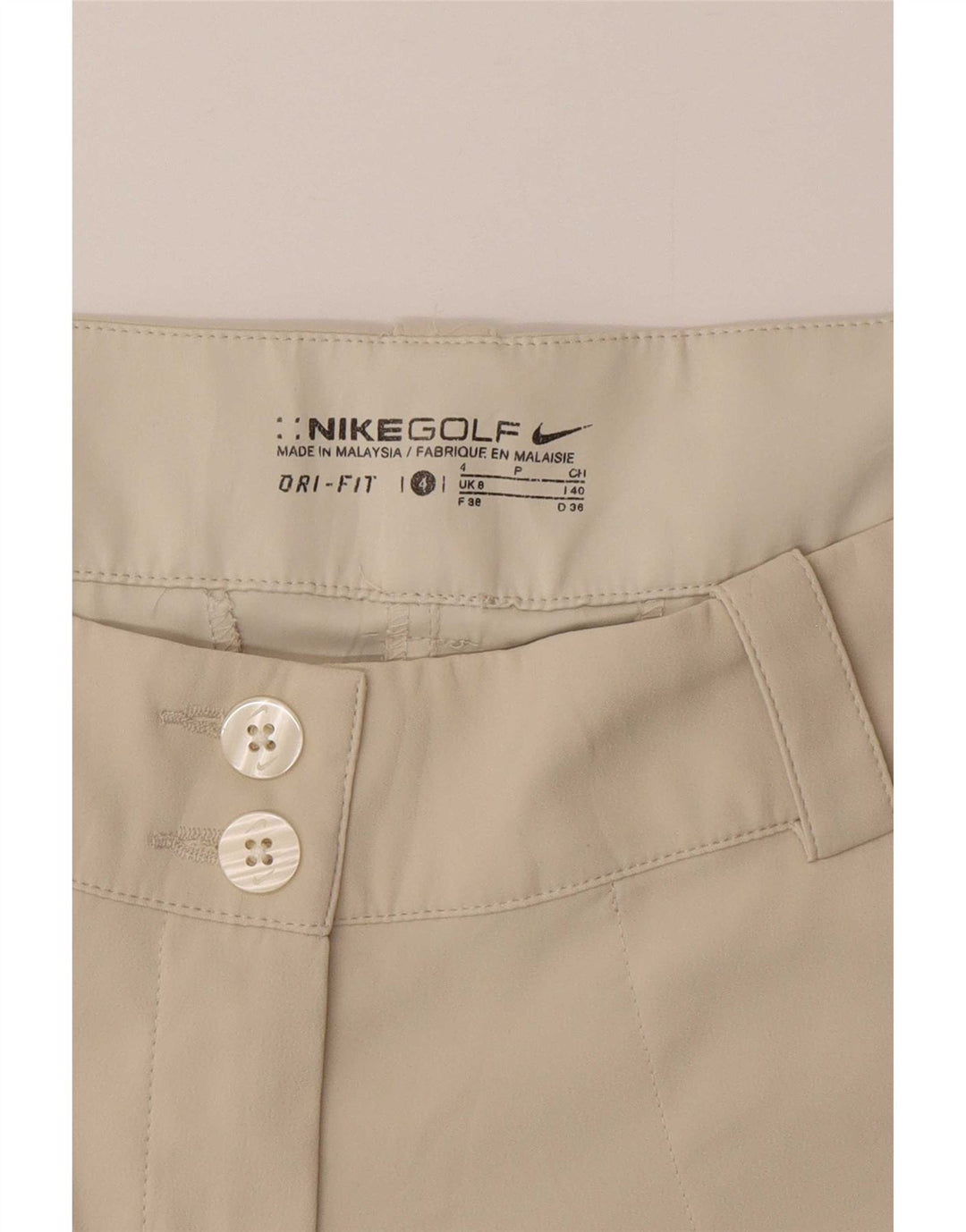 Nike Herren Dri Fit Chino Shorts UK 8 Small W30 Beige Polyester