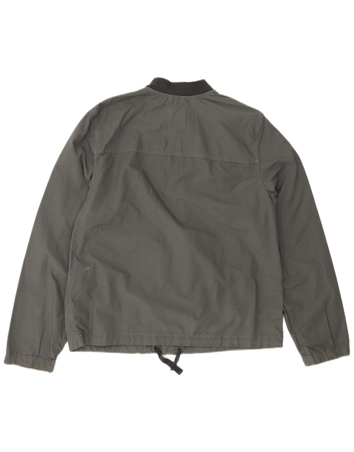 Gap Herren Bomberjacke UK 40 Große graue Baumwolle