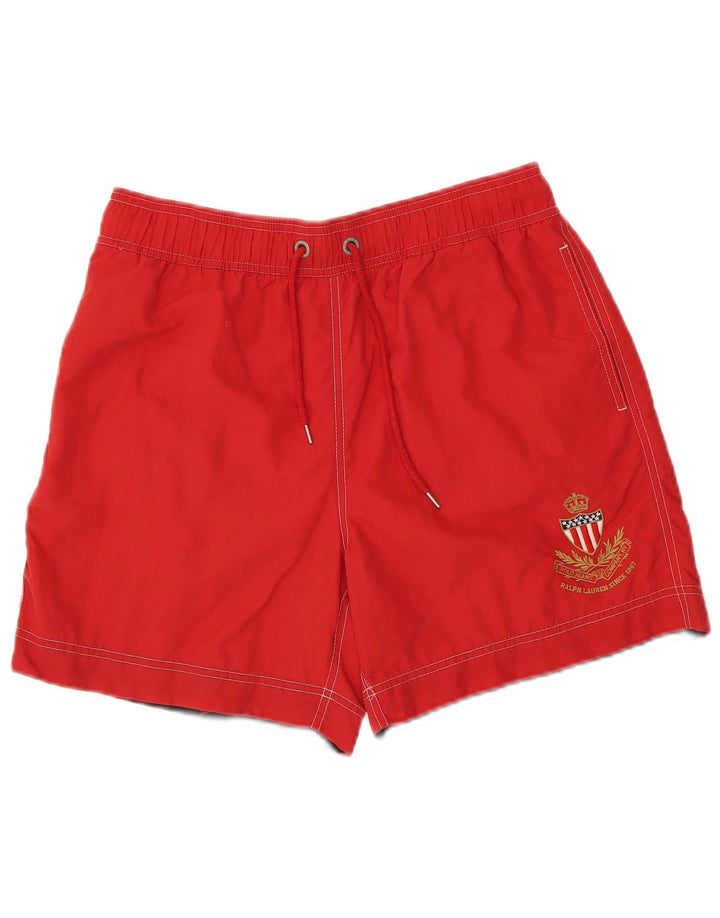 POLO RALPH LAUREN Herren-Badeshorts mit Grafik, Mittelrotes Polyester