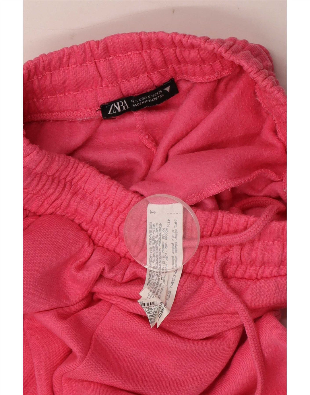 Zara Damen-Trainingshose, Jogginghose, Gr. 8, klein, rosa, Polyester
