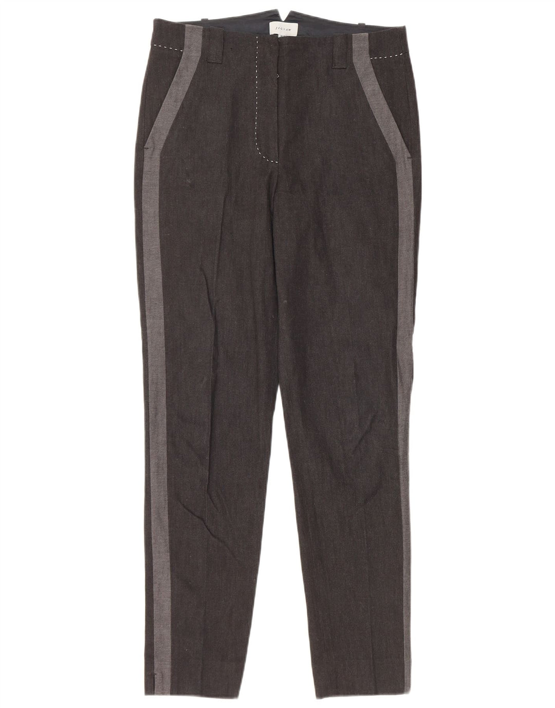 JIGSAW Slim Chino-Hose für Damen, UK 10, Größe S, W30, L29, Schwarz, Farbblock