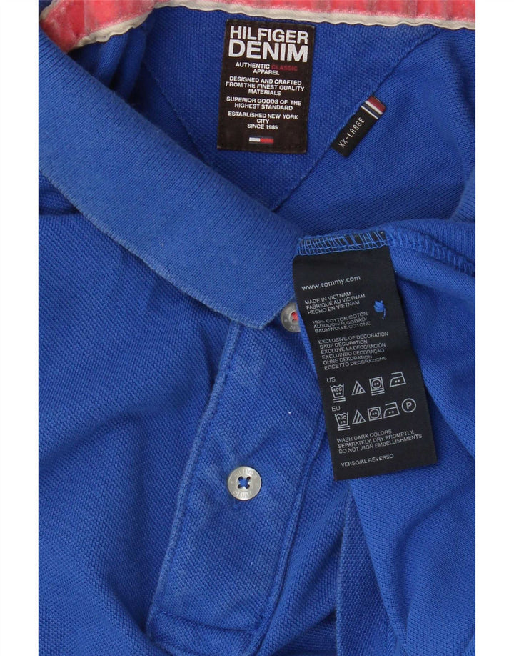 Tommy Hilfiger Herren Poloshirt 2XL Blau Baumwolle