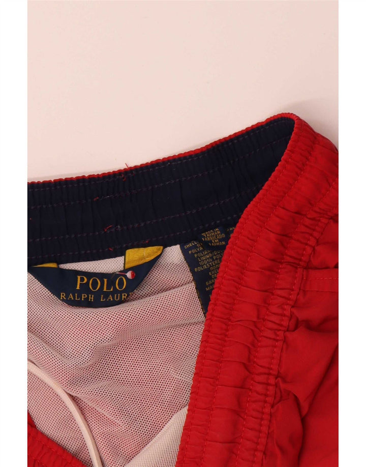 Polo Ralph Lauren Herren Badeshorts Mittelrotes Polyester
