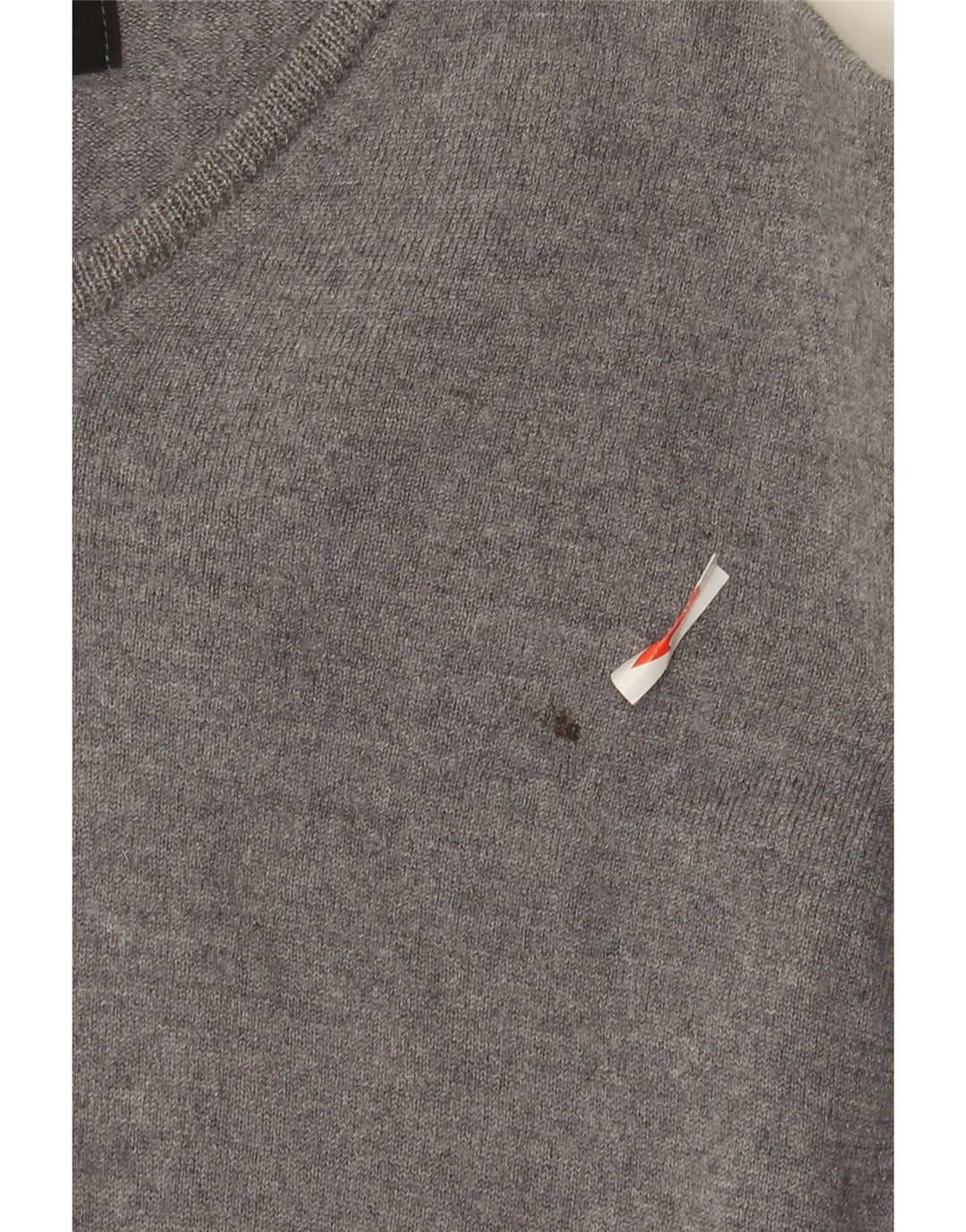 Zara Herren Pullover mit V-Ausschnitt Mittelgrau