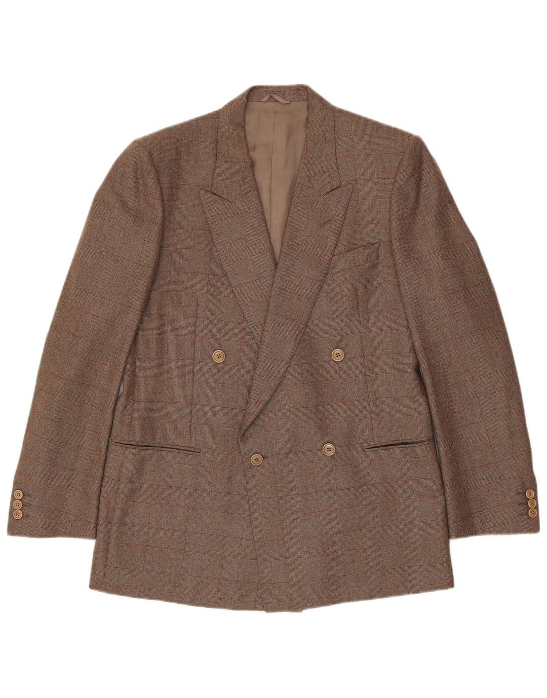 Corneliani Zweireihiger Herren-Blazer IT 50, groß, braun kariert