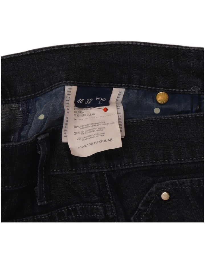 TRUSSARDI Womens Straight Jeans W30 L30 Navy Blue Cotton