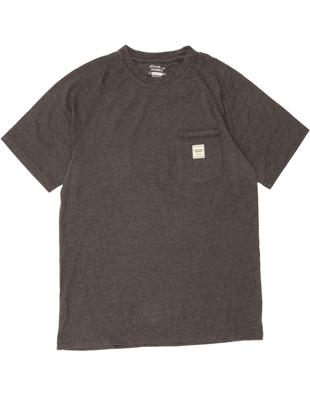 EDDIE BAUER Mens T-Shirt Top Large Grey Cotton Vintage Eddie Bauer and Second-Hand Eddie Bauer from Messina Hembry 
