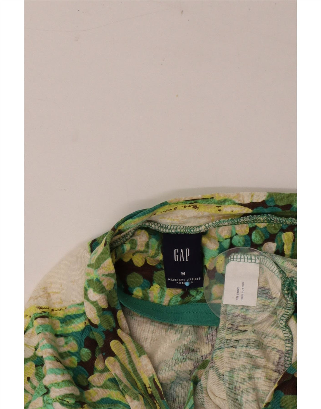 Gap Damen Crop Neckholder Top UK 12 Mittelgrüne Argyle/Diamant-Baumwolle