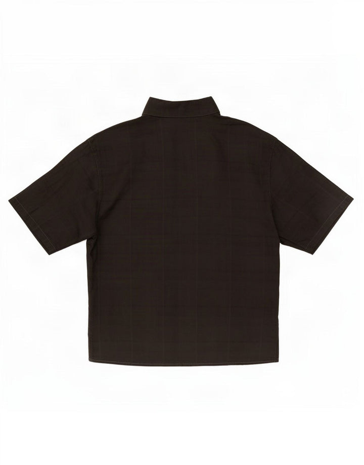 Benetton Damen Kurzarmhemd IT 42 Medium Schwarz
