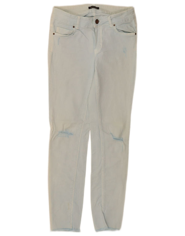 Massimo Dutti Damen Distressed Skinny Jeans EU 34 2XS W24 L27 Blau