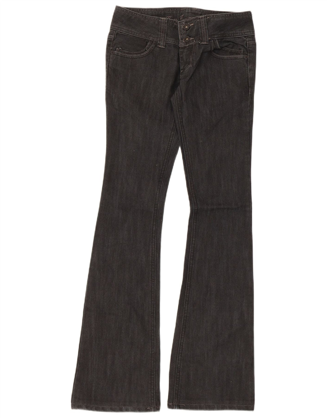 Guess Schlagjeans für Damen, W25, L32, schwarze Baumwolle