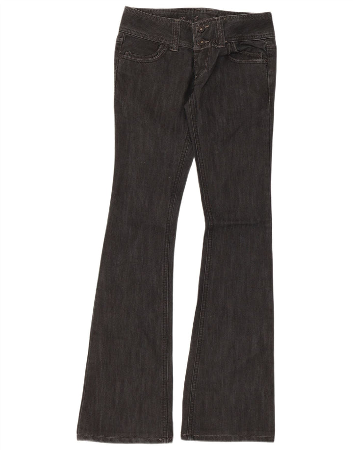 Guess Schlagjeans für Damen, W25, L32, schwarze Baumwolle