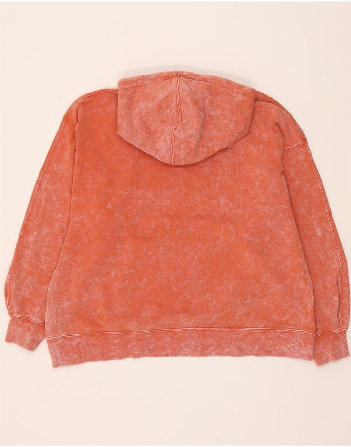 Jordan Herren-Kapuzenpullover in Übergröße, Größe S, orangefarbene Batik-Baumwolle