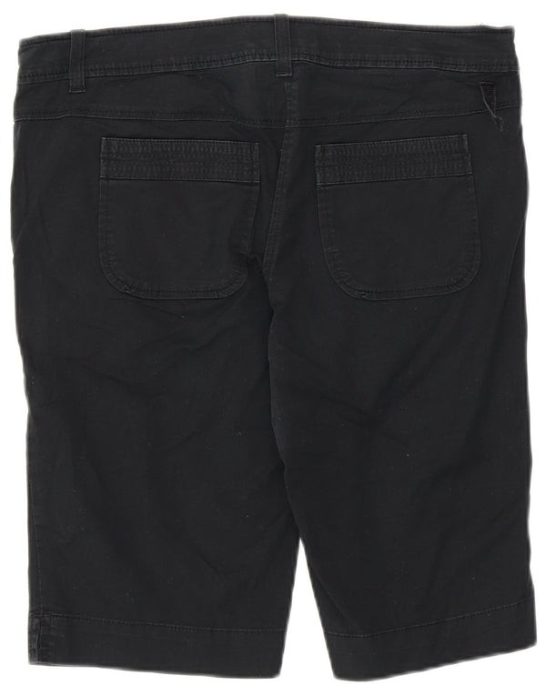 Marks & Spencer Damen Autograph Chinoshorts UK 10 Small W32 Schwarze Baumwolle