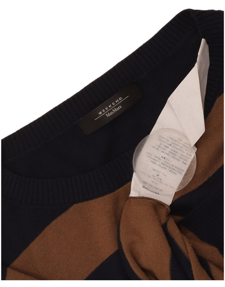 Max Mara Damen-Wochenende-Pullover mit U-Boot-Ausschnitt, Gr. 14, mittleres Marineblau