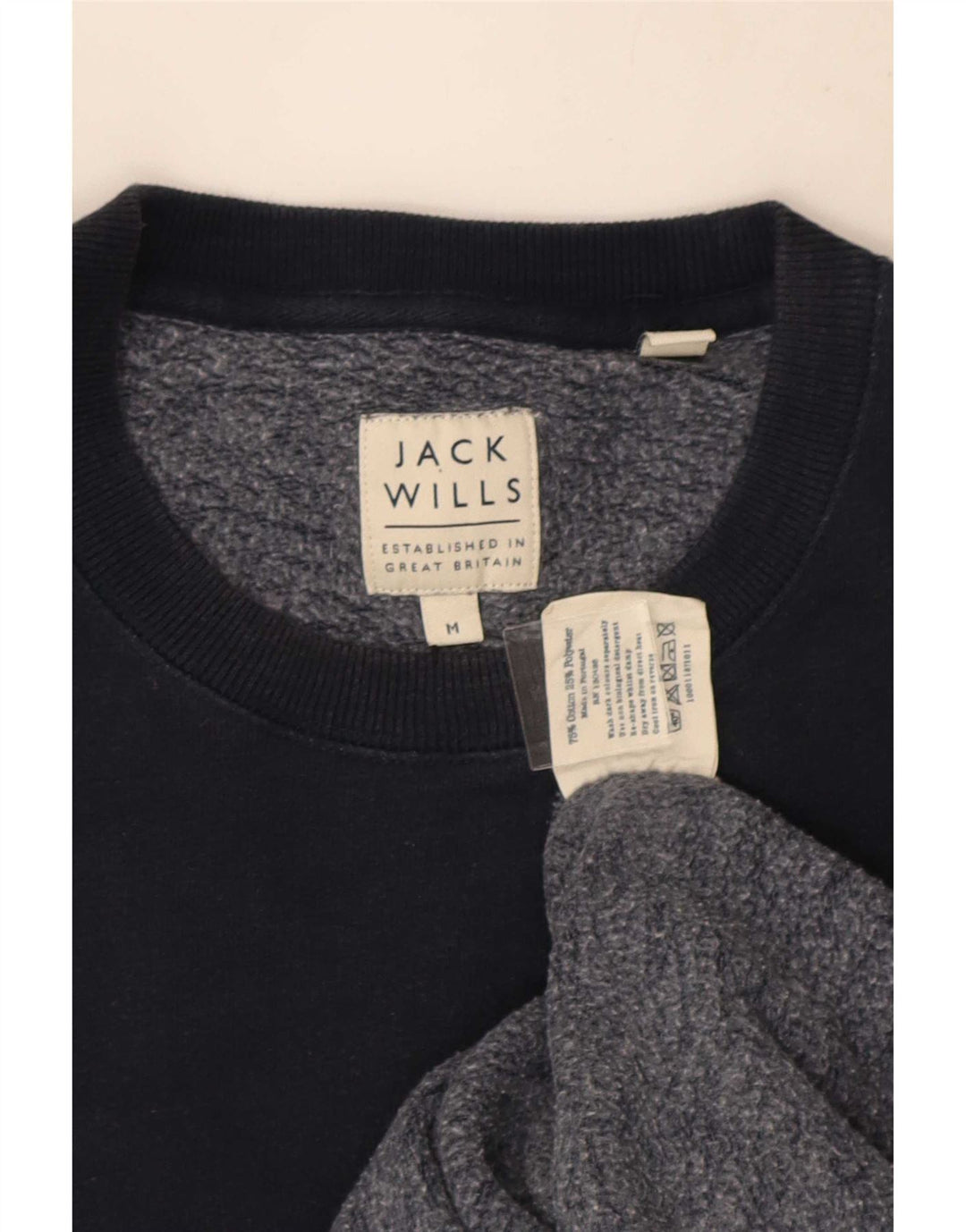 Jack Wills Herren-Sweatshirt mit Grafik, mittelgroß, marineblau, Baumwolle