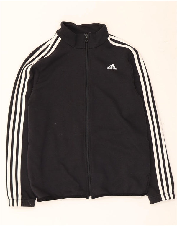Adidas Jungen-Trainingsanzug-Top-Jacke, 13–14 Jahre, schwarze Baumwolle