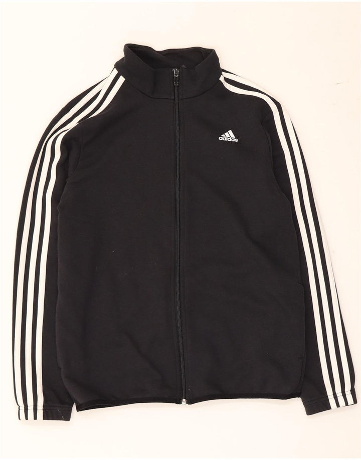 Adidas Jungen-Trainingsanzug-Top-Jacke, 13–14 Jahre, schwarze Baumwolle