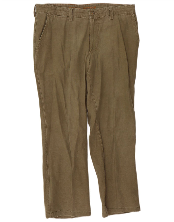 CAMEL ACTIVE Herren gerade Chinohose W36 L27 Khaki Baumwolle