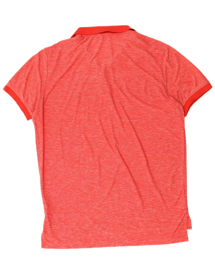 U.S. Polo Assn. Herrenhemd Mittelrot gesprenkeltes Polyester
