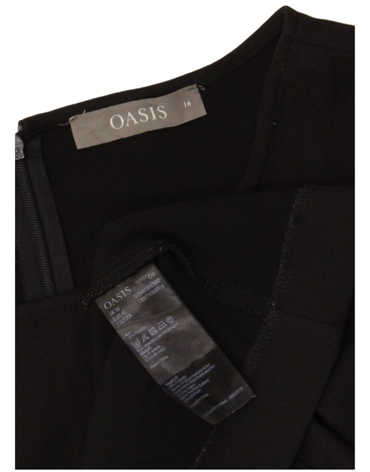 Oasis Damen Etuikleid UK 16 Large Schwarz Polyester